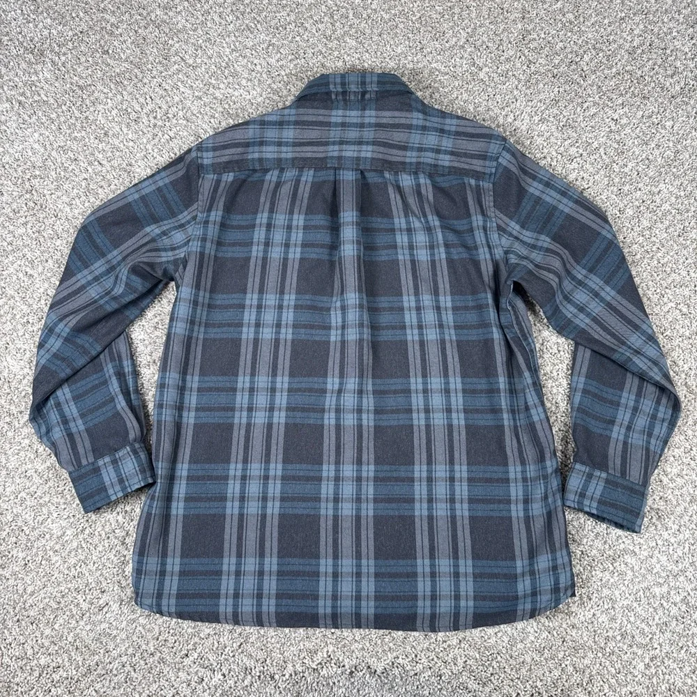 The North Face Shirt‎ Mens Large Blue Grey Plaid Button Down Long Sleeve